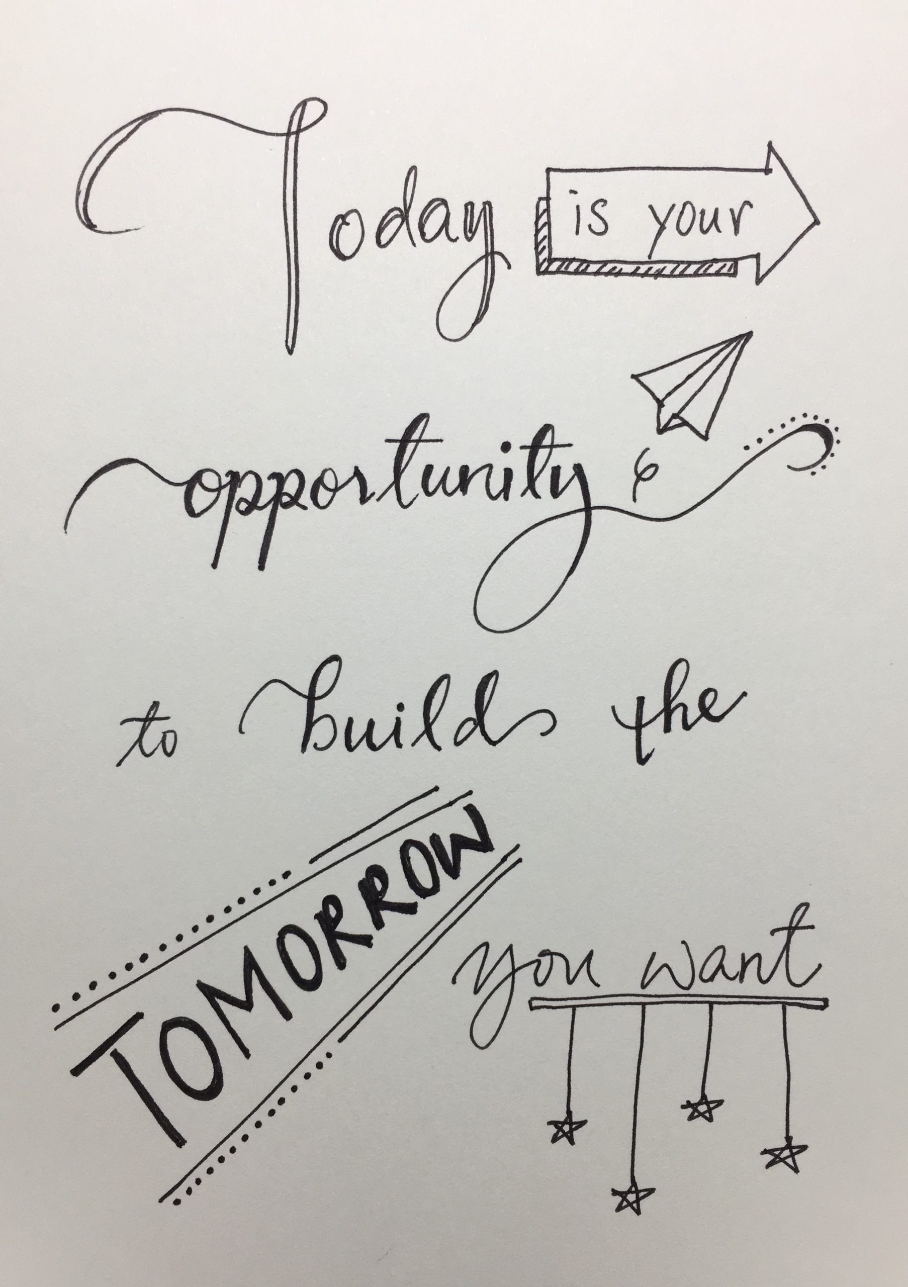 Today is Your Opportunity to Build the Tomorrow You Want