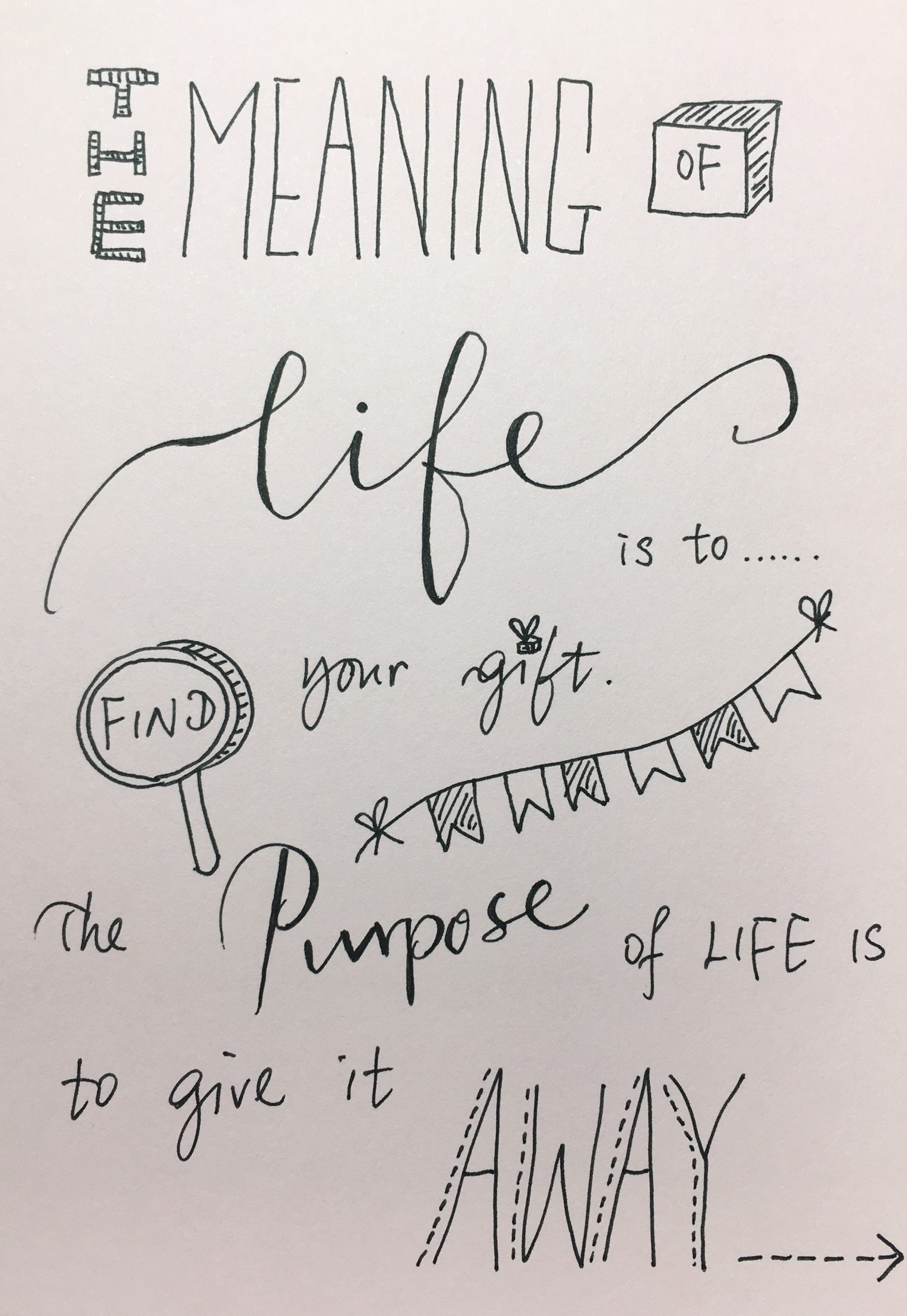 The Meaning of Life is to Find your Gift. The Purpose of Life is to Give it Away.