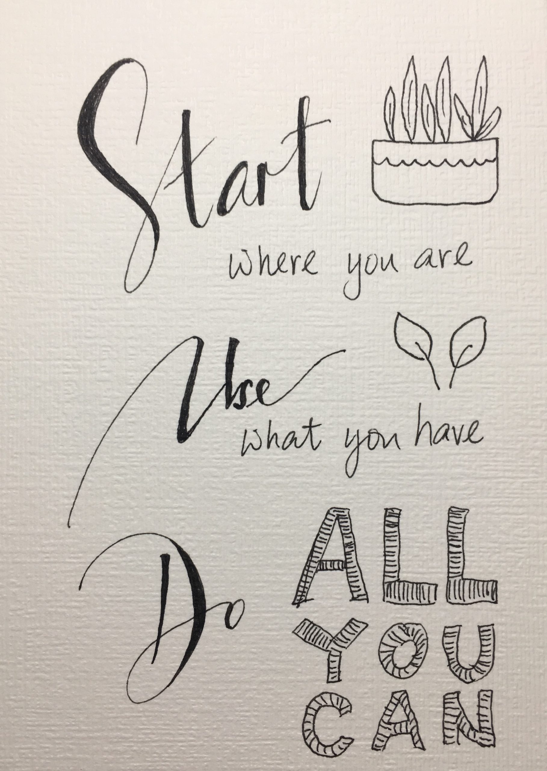 Start Where You Are, Use What You Have, Do All You Can